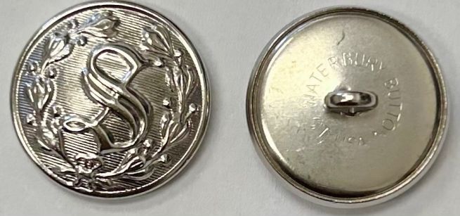 S UNIFORM JACKET BUTTON NICKEL = 1 NICKEL S UNIFORM BUTTON ONLY.